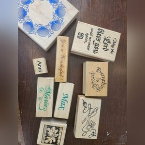 Wooden Stamps Set with Inspirational Quotes And Names